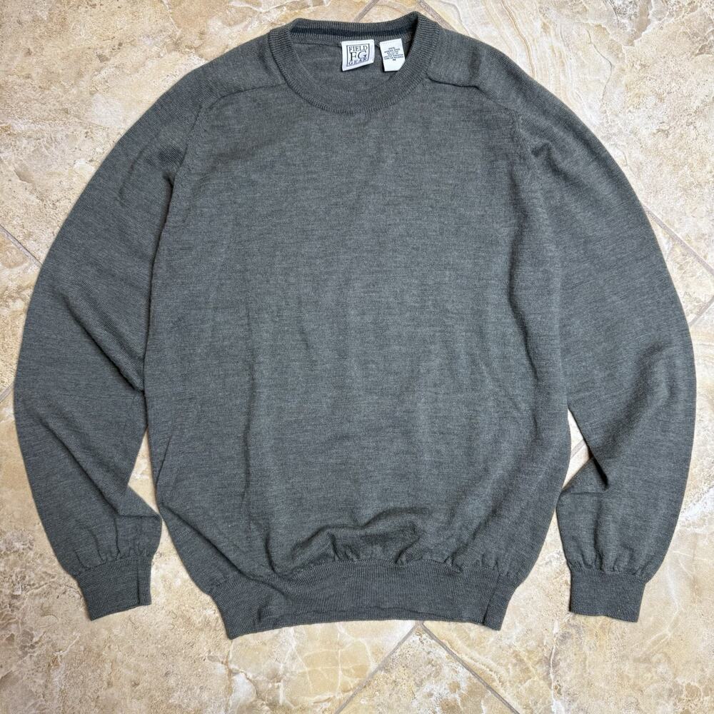 Field Gear 100% Merino Wool Sweater Green Crewneck Men’s Medium